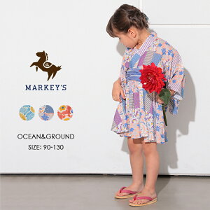 ≪56%OFF≫ 浴衣ワンピース OCEAN&GROUND オーシャンアンドグラウンド MARKEY’S マーキーズ 90cm 100cm 110cm 120cm 130cm 子供服 女の子 姉妹 お揃い 浴衣 夏祭り 夕涼み会 花火大会 セール アウトレット