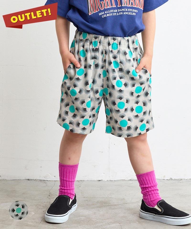 ■アウトレットセール特価■総柄ショーツ マーキーズ 子供服 キッズ ベビー 男の子 女の子 ボトムス ショートパンツ 2024SS かっこいい かわいい 夏服 おでかけ セットアップ 【メール便対象／日時指定不可】