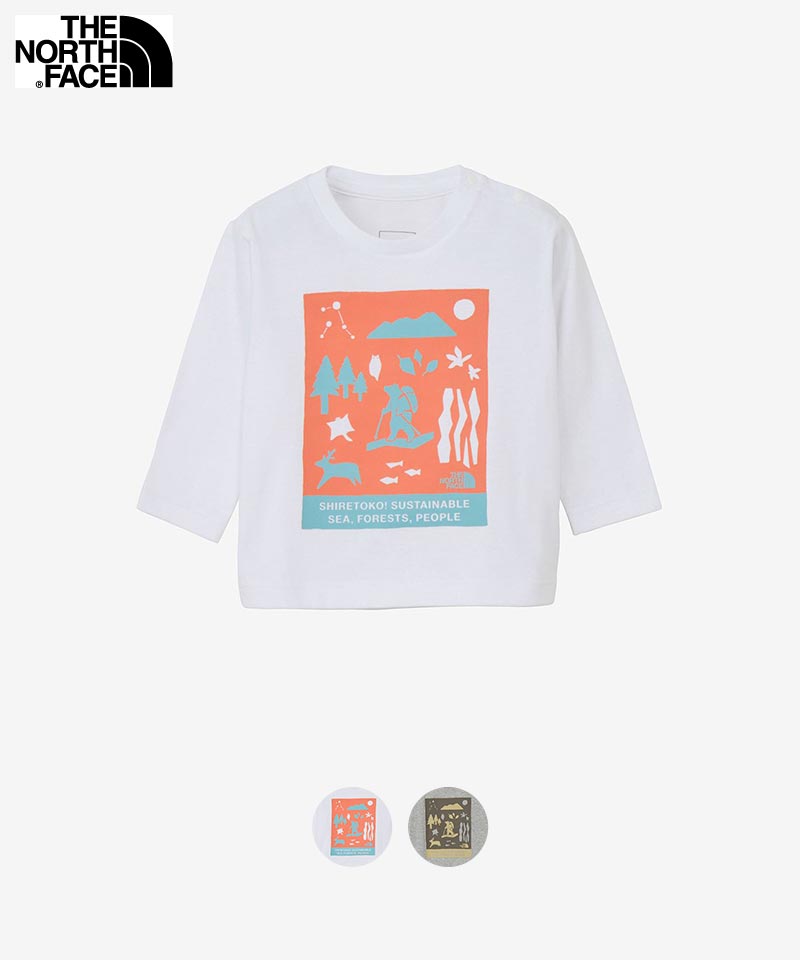 ◆福袋クーポン◇B L/S Shiretoko TokoTee（80・90cm） THE NORTH FACE ノースフェイス セレクト 子供服 キッズ ベビー 男の子 女の子 トップス 長袖 ロンT 2025AW