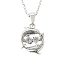 スワロフスキー SWAROVSKI ダンシングストーン ネックレス シンプル ダンシングストーンネックレス 人気 ネックレス レディース 金属アレルギー イルカ 揺れる キュービックジルコニア チェーン ロング クロスフォー 一粒 プラチナ(4)