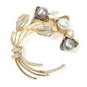 淡水 真珠 パール ブローチ レディース ピンタイプ アンティークゴールド ゴールド 14金 14K 上品 シンプル おしゃれ サークル 丸 ブローチ ピンク ホワイト 一粒パール キラキラ キュービックジルコニア 卒園式 入学式 卒業式 フォーマル