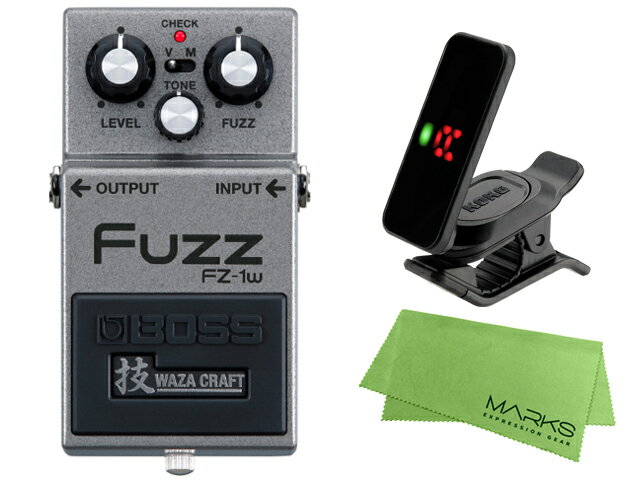 BOSS Fuzz FZ-1W 技 WAZA CRAFT KORG Pitchclip 2 PC-2 マークスオリジナルクロス セット（新品）【送料無料】【区分A】