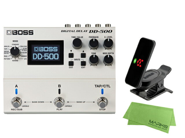 【即納可能】BOSS DD-500 + KORG Pitchclip 2 PC-2 + マークスオリジナルクロス セット（新品）【送料無料】【区分B】