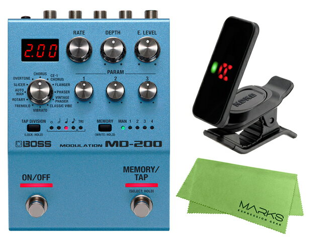 【即納可能】BOSS MD-200 + KORG Pitchclip 2 PC-2 + マークスオリジナルクロス セット（新品）【送料無料】【区分A】