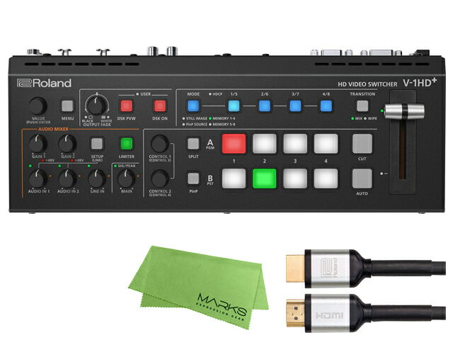 【即納可能】Roland V-1HD+/RCC-3-HDMI/マークスミュージック オリジナルクロス セット（新品）【送料無料】【区分C】