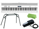 Roland FP-60X-WH + KS-12 + マークスミュージック オリジナルクロス セット（新品）