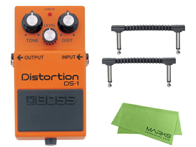 【即納可能】BOSS Distortion DS-1+ WARWICK パッチケーブル 2本+ クロス セット（新品）【送料無料】【区分A】