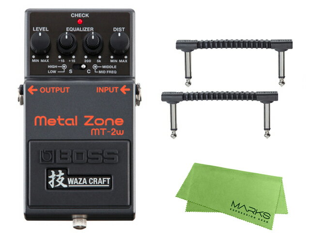 【即納可能】BOSS MT-2w Metal Zone 技 WAZA CRAFT+ WARWICK パッチケーブル 2本+ クロス セット（新品）【送料無料】【区分A】