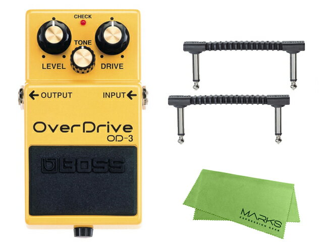 【即納可能】BOSS OverDrive OD-3+ WARWICK パッチケーブル 2本+ クロス セット（新品）【送料無料】【区分A】