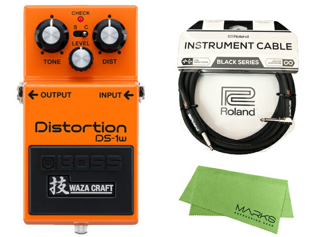 BOSS Distortion DS-1W / 技WAZA CRAFT 【made in JAPAN】 Roland ケーブル クロス セットディストーション （新品）【送料無料】【区分A】