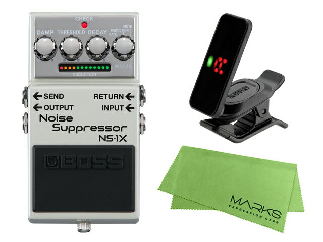 BOSS Noise Suppressor NS-1X + KORG Pitchclip 2 PC-2 + マークスオリジナルクロス セット（新品）