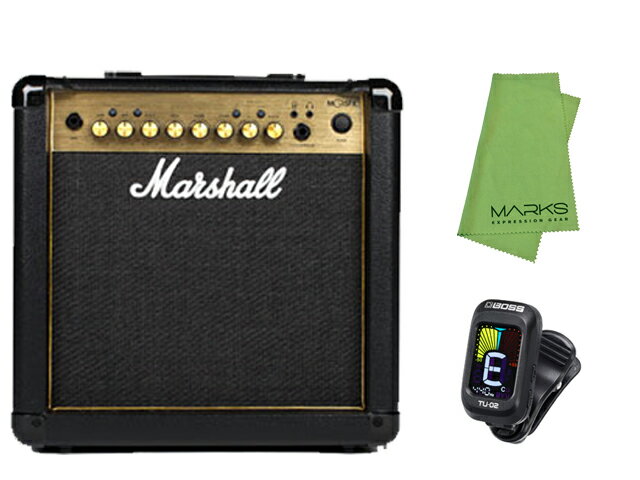  [\ MARSHALL MG15FX GOLD + BOSS TU-02 + }[NXNXZbg Vi     敪D 