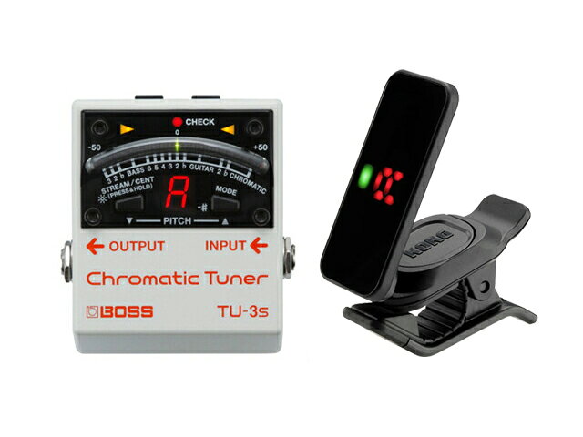 BOSS ボス TU-3s + KORG Pitchclip 2 PC-2　チューナー