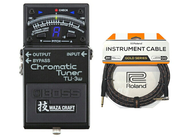 BOSS ボス TU-3W(J)【MADE IN JAPAN】 + Rolan ケーブル セット