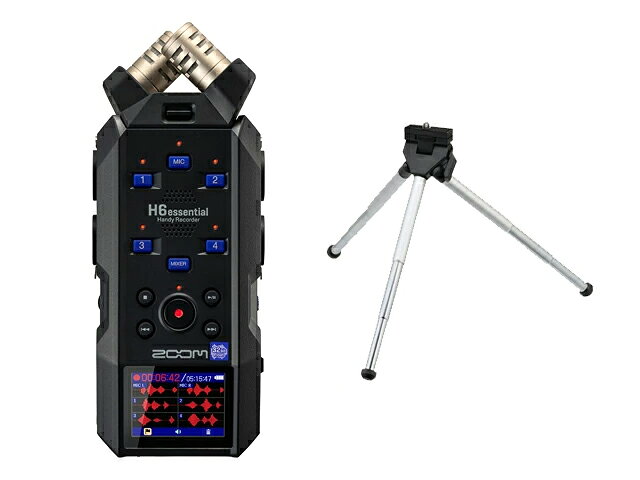 ZOOM ズーム H6essential + ミニ3脚 セット　ハンディーレコーダー