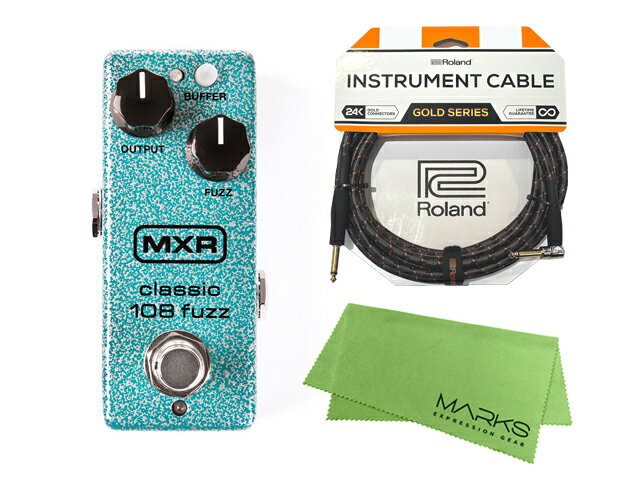 樂天商城 - 国内正規品 / MXR エムエックスアール M296 108 FUZZ MINI + Rolandケーブル + マークスクロスセット ファズ エフェクター