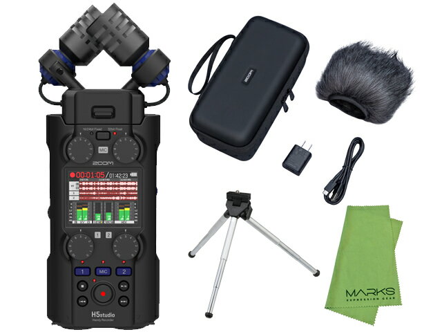ZOOM H5studio + APH-5s + ミニ三脚 + マークスクロスセット ハンディレコーダー