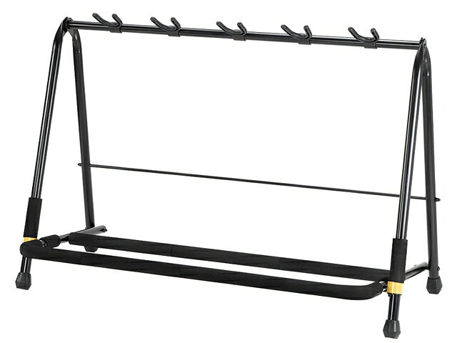 GS525B 5-PC GUITAR DISPLAY RACK GS525Bは、アコースティックギターやエレクトリックギター、ベース5本に対応したマルチラック・スタンドです。スタジオやステージで複数の楽器を持ち替えるミュージシャンに最適です。 楽器に接する部分にはSFF（Special Formulated Foam）パッドを採用し、楽器の塗装面を傷めにくい仕様となっています。 HA205（別売）を使用することで、最大10本までの楽器に対応可能です。 特別配合のフォームパッド SFF（Specially Formulated Foam Rubber）ラバーを採用。楽器の塗装面を化学変化によるダメージから守ります。 ※ラッカー塗装には対応しておりません。 立てかける本数を追加可能 HA205（増設キット）を使用することで、ソリッドボディの楽器であれば、最大10本まで増設することができます。 コンパクトに収納可能 収納も簡単で、1回の動作で折りたたみできます。 Specification製品仕様 製品タイプ ラックタイプ・ギタースタンド 本数 5本（別売の拡張アダプターHA205の使用で10本まで拡張可能） 高さ 640mm 設置面スペース 1,000mm × 500mm 収納時サイズ 1,010mm × 110mm × 710mm 許容過重 80kg 重量 4.4kg 【Keywords】HERCULES ギター ハーキュレス GS523B-N GS523BN GS523B GS525B-N GS525BN GS525B マルチラックスタンド スタジオステージ SFF Special Formulated Foam HA205 GUITAR 5本 10本 コンパクト 収納 折りたたみ可能