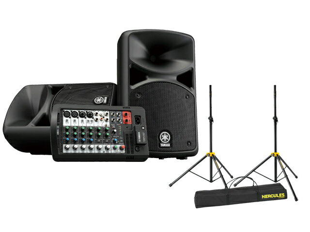 【HERCULES スピーカースタンド付】YAMAHA STAGEPAS 400BT Bluetooth対応 PAシステム(2.0)