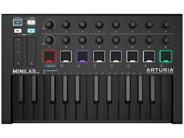 Arturia MiniLab MkII DEEP BLACK（アウトレット品）