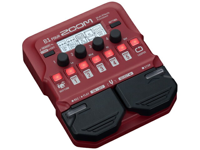 ZOOM ズーム B1 FOUR + 純正ACアダプター AD-16A/D セット　ベースエフェクター 2