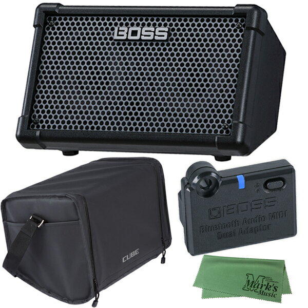 BOSS ボス CUBE STREET II BLACK［CUBE-ST2］+ 純正キャリングバッグ CB-CS1 + BT-DUALセット Battery-Powered Stereo Amplifier