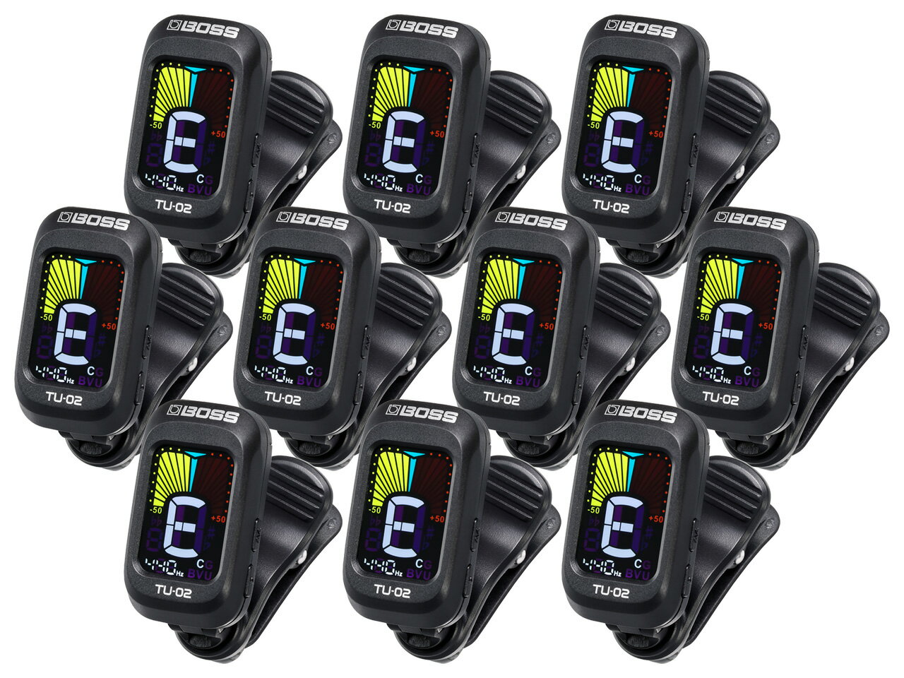 【まとめ買い】BOSS TU-02 10個セット クリップオンチューナー 【TUGR01】