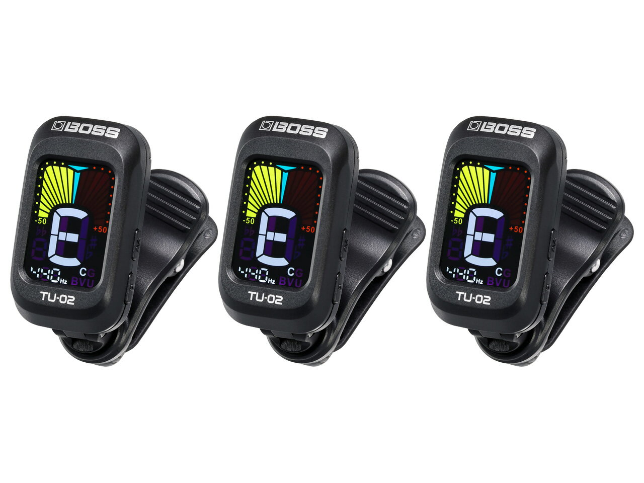 【まとめ買い】BOSS TU-02 3個セット クリップオンチューナー 【TUGR01】