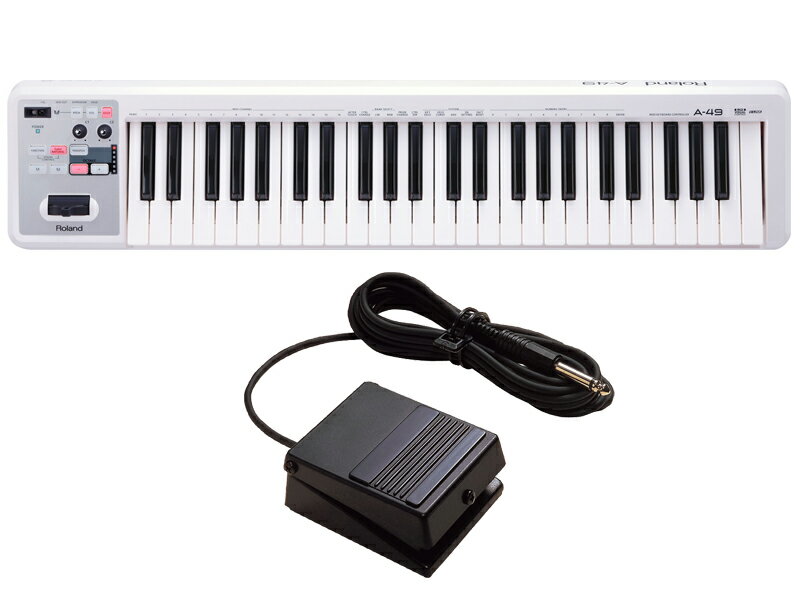 Roland A-49 ホワイト  + ペダルスイッチ DP-2 セット（新品）