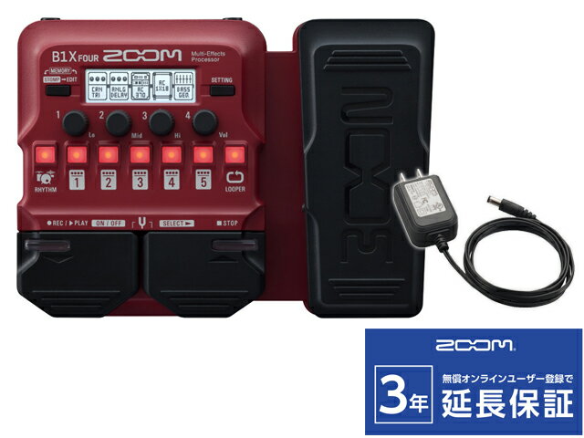 【即納可能】ZOOM B1X FOUR + 純正ACアダプター AD-16A/D セット（新品）【送 ...