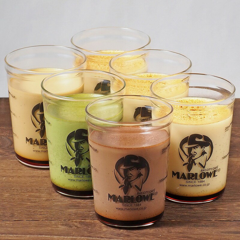 マーロウのプリンギフト【和カフェセット】 プリン6個セット たっぷり ビーカー 瓶 ビン 誕生日 御祝 内祝 敬老の日