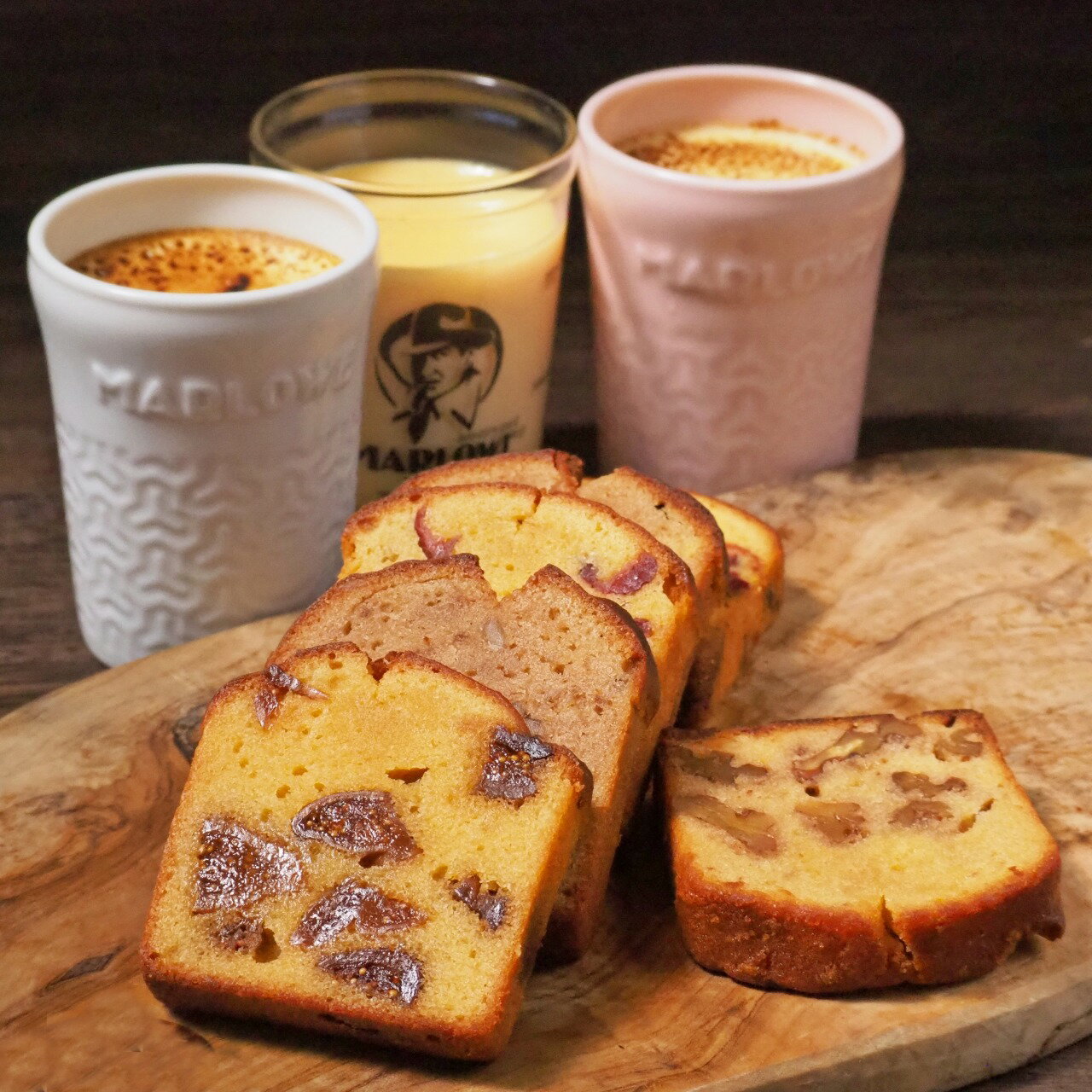 プリンとカットケーキのセット