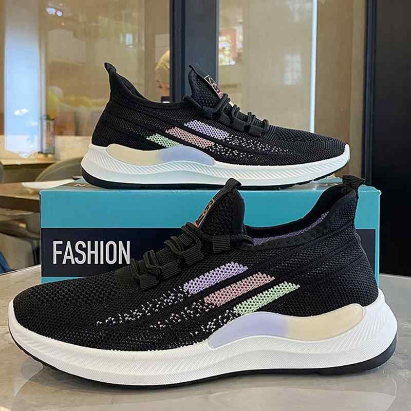 スニーカー レディース きれいめ カラフル メッシュ 通気性 おしゃれ 運動靴 韓国系 黒 ブラック 白 ホ..