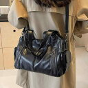 トートバッグ 大容量 レザー かっこいい ショルダーバッグ 個性的 ロック 黒 茶色 A4 通勤 ビジネスバッグ 通学 学校 スクールバッグ 秋 冬 合皮 革バ...