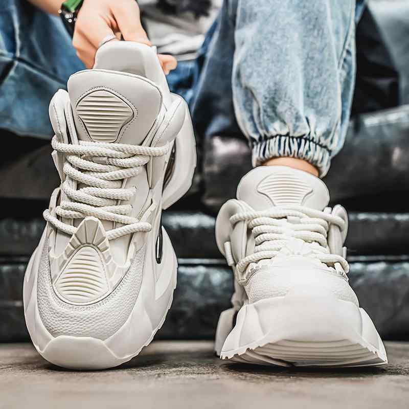 ダッドスニーカー メンズ 白 黒 厚底 スニーカー かっこいい 韓国系 エアクッション 高級感 高見え 白..