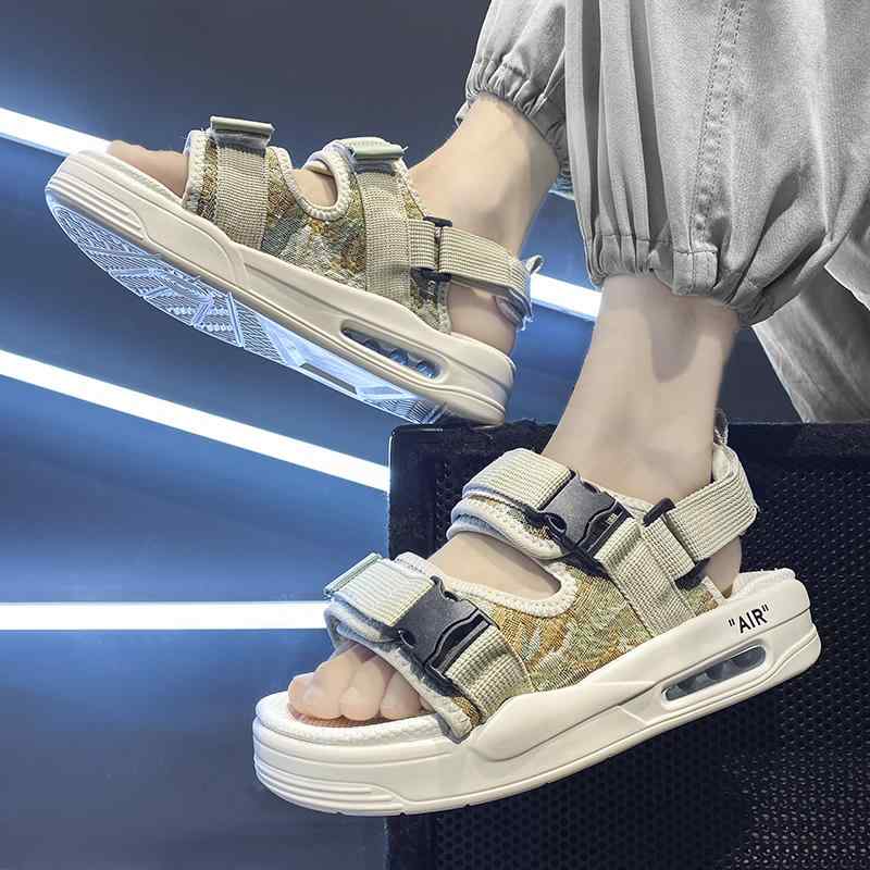 スポーツサンダル メンズ 厚底 かっこいい スポサン 韓国系 レトロ アジアン エスニック柄 エアクッシ..