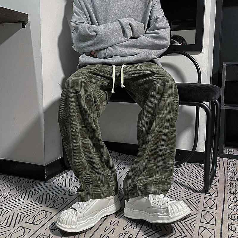 チャック柄 パンツ ズボン メンズ カラーパンツ 男性用 緑 黒 グリーン ブラック 総柄 ルーズ 韓国系 ワイド 小さいサイズ 大きいサイズ アメリカン 脚長効果 カジュアル ストリート おしゃれ 薄手 リラックス ラフ 学生 個性的 韓国男子