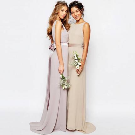 パーティードレス 結婚式 お呼ばれ ワンピース ドレス ロング シンプル おしゃれ ノースリーブ ブライズメイド 20代 30代 40代 ニュアンスカラー Iライン 大人 無地 マキシ丈 韓国