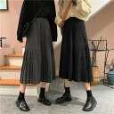 ロングスカート プリーツスカート スカート ボトムス レディース 春 秋 冬 10代 20代 30代 Aライン フレア プリーツ 切り替え スカート ハイウエス...