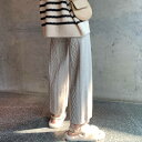 ニットパンツ ワイドパンツ レディース パンツ ボトムス スボン 春 秋 冬 10代 20代 30代 40代 ニット ストレート パンツ バックコンシャス ハイ...