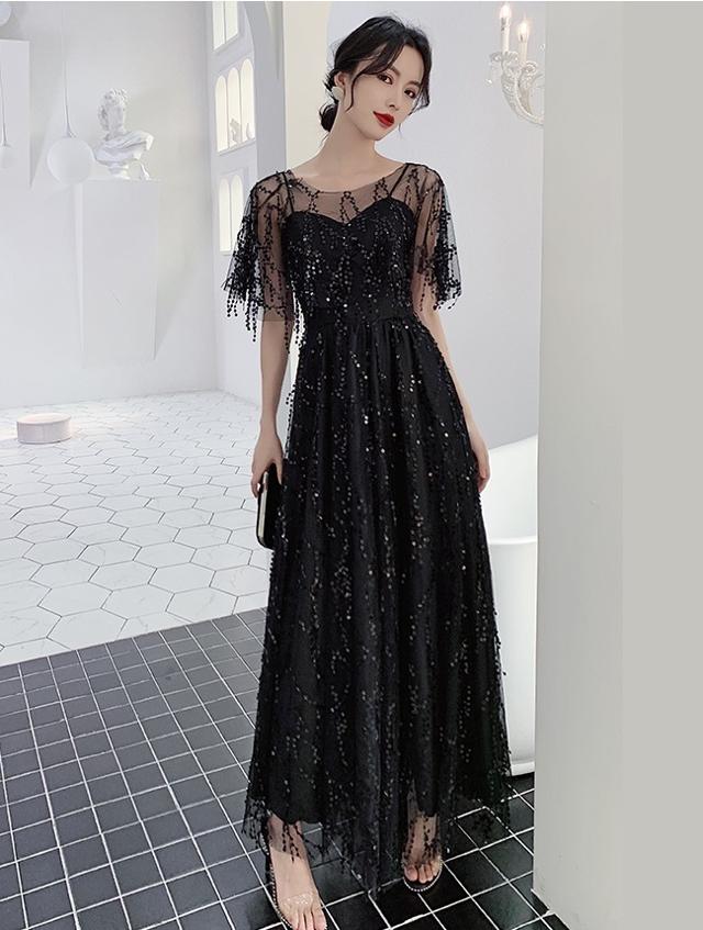 パーティードレス ロング ドレス 黒 大きいサイズ 小さいサイズ 演奏会 ドレス 大人 ピアノ 発表会 ケープ風 二の腕カバー 2way おしゃれ 大人可愛い 結婚式 お呼ばれ ドレス ブラックドレス イブニングドレス ウェディング ロング マキシ丈 ノースリーブ 半袖 レース