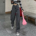 デニム パンツ レディース ボトムス ワイド 編み上げ 楽ちん キレイ目 モテ フルレングス ハイウエスト 秋冬 新しい ストラップ ワイド レッグパンツ グレー 秋 冬 フルサイズ 大人 おしゃれ 可愛い かっこいい 大人女子 カジュアル お洒落 ストリート 大人カラー インスタ映