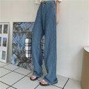 2色 パンツ Gパン デニム ジーンズ レディース ボトムス ワイド フルレングス ハイウエスト おしゃれ 編み込み風 個性的 春 秋 冬 大人 おしゃれ 可愛...
