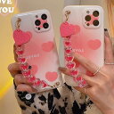 スマホケース スマホカバー ハート ピンク ストラップ チェーン 落下防止 ホールド 可愛い おしゃれ アクセサリー 携帯ケース 携帯カバー iphone 7plus 8plus iphone X XS XR XS MAX iphone 11 11Pro MAX iphone 12 12Pro MAX iphone 13 13Pro MAX ケース かわいい 大人可愛