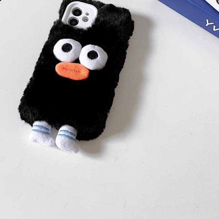 スマホケース スマホカバー 着ぐるみ風 もこもこ キャラクター 携帯ケース 携帯カバー 韓国系 iphone 7plus 8plus iphone X XS XR XS MAX iphone 11 11Pro MAX iphone 12 12Pro MAX iphone 13 13Pro MAX ケース 黒 ブラック かわいい 大人かわいい 個性的 アイフォン インス