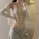 3色 インナー 下着 セクシー ランジェリー ボンテージ 見せる下着 ナイトウェア 花柄 刺繍 透け感 大人可愛い グレー 灰色 ピンク ホワイト 白 レース ...