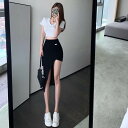 スカート レディース ミニ 黒 アシンメトリー 個性的 ミディアム丈 ミドル丈 ボトムス ハイウエスト 薄手 夏 ブラック 黒 無地 伸縮性 ウエストゴム シンプル カジュアル ストリート系 かわいい おしゃれ 大人可愛い 大人女子 お洒落 こなれ感 大人カジュアル セクシー S M 1