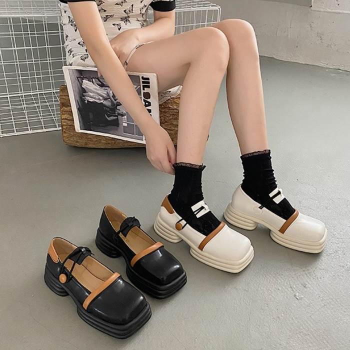 2色 ローファー シューズ レディース 靴 黒 白 ブラック オフホワイト ヒール ローヒール ストラップ 可愛い きれいめ かっこいい おしゃれ 大人可愛い ...