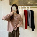 5色 トップス ニット 無地 定番 大人可愛い きれいめ 個性的 アシメ アシンメトリー 上品 長袖 レディース 大きいサイズ XL 2XL 3XL 4XL ホ...