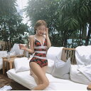 水着 ワンピース レディース モノキニ セクシー sexy 体型カバー 花柄 レース かわいい 個性的 おしゃれ 黒 赤 切り替え 谷間 背中開き バックシャン きれいめ ワンピ 水着 韓国 お腹カバー きれいめ 柄 フラワー 薔薇 大人可愛い 水着 撮影 写真 グラビア 衣装 インスタ映(4)